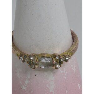 Vintage Goldtone Rhinestone Ring Women's Size 10.5